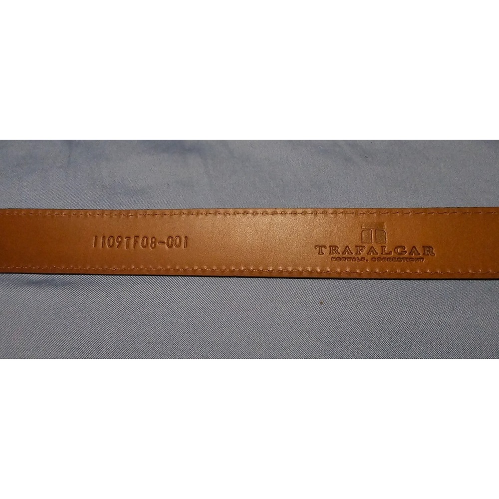 Trafalgar Handmade USA Men's Java Lizard Size 38 Italian Leather Two Buckles - Picture 3 of 4